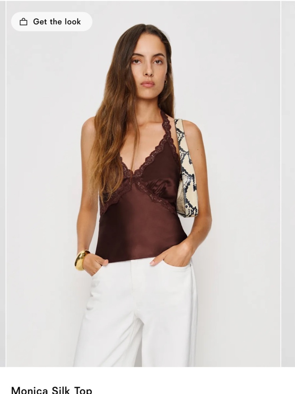 Reformation Monica Silk Top